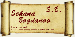 Sekana Bogdanov vizit kartica